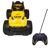 Carrinho de Controle Remoto Off-Road Jipe Amarelo Pica Pau – Brinquedo Radical com Rodas Grandes para Aventuras Divertidas