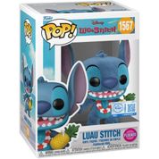BONECO FUNKO POP! DISNEY LILO STITCH - LUAU STITCH (FLOCKED) - CANDIDE