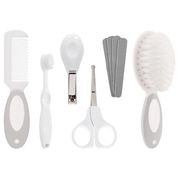 KIT CUIDADOS COM BEBE 9 PECAS COM ESTOJO CINZA  - BUBA
