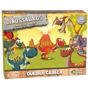 Quebra Cabeça Infantil Dinossauros Em Madeira 30 Peças