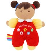 Boneca de Pelúcia Macia Ava, da coleção June Garden,  Roupa Vermelha
