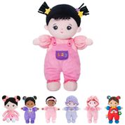 Boneca de Bebê de Pelúcia OUOZZZ para Meninas - Boneca Macia para Dormir e Cuidar - Cabelo Preto Asiático - Brinquedo para Crianças