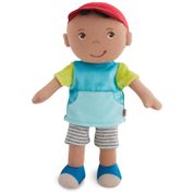 Boneco de Tecido HABA Aconchegante Gabriel 25 cm, Boneco Fofinho Lavável na Máquina para Bebê Menino, Perfeito como Primeiro Brinquedo de Pelúcia