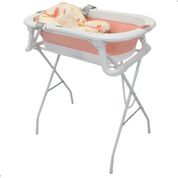 Banheira Bebe Suporte Almofada Dobrável Com Termometro Banho Premium