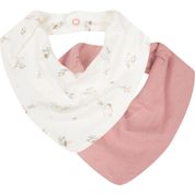 Kit Com 2 Babadores Hug Bandana Garden Rosa Antigo