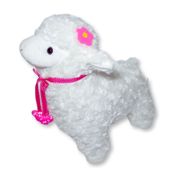 Ovelha de Pelúcia Branca Fizzy Toys Dollynha Macia, Fofa e Antialérgica para Crianças, Presentes e Decoração