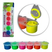 Kit 6 Tinta Colorido Guache Neon Escolar De 15ml