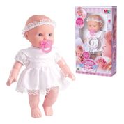 Boneca Little Baby Primeira Oração Pai Nosso Roupa Branca