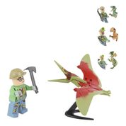 Boneco Monta E Desmonta De Dinossauro Com Boneco 13cm