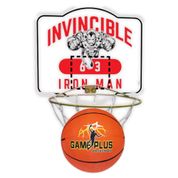 KIT TABELA DE BASQUETE AVENGERS VINGADORES + BOLA TAMANHO 7 - XALINGO