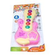 Brinquedo Para Bebês Mini Guitarra Musical Divertido Cor Rosa