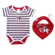 Kit Bebê São Paulo Com Body e Bandana Oficial
