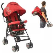CARRINHO GUARDA CHUVA UMBRELLA 15KG VERMELHO E PRETO - BABY STYLE