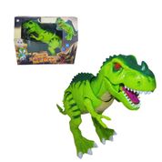 Dinossauro Tiranossauro Verde com Som, Movimento e Luzes Pica Pau Brinquedos PI4311 Interativo