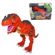 Dinossauro Tiranossauro Vermelho com Som, Movimento e Luzes Pica Pau Brinquedos Interativo