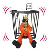 Enfeite Halloween Caveira Prisioneiro Laranja Max S2 Toys para Decoração Assustadora de Festa