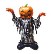 Balão Metalizado Abóbora Espantalho 115x70cm Halloween Pica Pau Brinquedos PI4727 Festa Decorativa