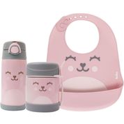 KIT BABADOR + GARRAFA + POTE TERMICO GUMMY ROSA - BUBA