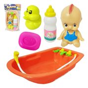Boneca Na Banheira Baby Com Acessórios Mamadeira E Sabão