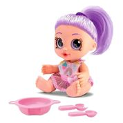 Boneca Baby Rainbow Papinha C/acessórios Violeta Bambola