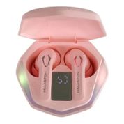 Fone de Ouvido Gamer sem Fio Bluetooth 5.1 Wireless Microfone Cor Rosa