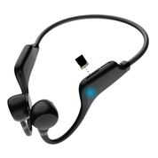 Fone de Ouvido Esportivo sem Fio Condução Óssea Bluetooth 5.0 Cor Preto