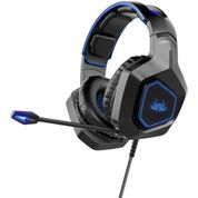Fone de Ouvido Gamer com Fio Rgb SuperBass Knup 488 Cor Preto Azul