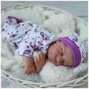 Bebê Recém-Nascido Newborn,Boneca Realista WOOROY, Bebê Reborn de 45 cm com Corpo Completo de Vinil, Menina com Silicone, Detalhes Anatômicos,