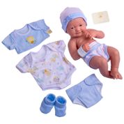 Bebê Recém-Nascido Newborn,  Boneca Bebê La Newborn Nursery 35,5 cm da JC Toys - Conjunto Inclusivo de 8 Peças