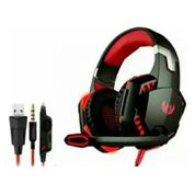 Fone de Ouvido Gamer Jogos Headset Knup 455A Profissional Cor Preto Vermelho