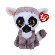 Pelúcia Ty Beanie Boo’s Lêmure Linus Médio 44109 Original Toyng Fofinho e Divertido