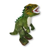 Pelúcia Dinossauro Tiranossauro Rex Verde Fizzy Toys Fofo e Divertido para Presentear