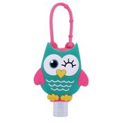 Álcool em Gel 30ml + Capa De Silicone Coruja Azul Baby Bath