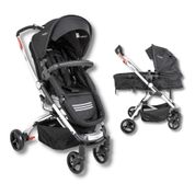 CARRINHO DE BEBE ECLIPSE MELANGE PRETO (S/ ADAPTADOR) - KIDDO