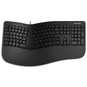 Teclado Ergonômico Sem Fio Recarregável Reduz a Tensão das Mãos, MICROSOFT LXN 00001, Preto