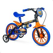 Bicicleta Hot Wheels Infantil Carro 3 anos Com rodinhas Nathor Aro 12