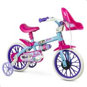 Bicicleta Barbie Infantil 3 anos Com rodinhas Nathor Aro 12