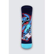 Meia Infantil Lupo Cano Alto Stitch Azul