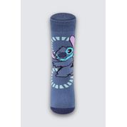 Meia Infantil Lupo Antiderrapante Stitch Azul