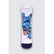 Meia Infantil Lupo Cano Alto Stitch Branco