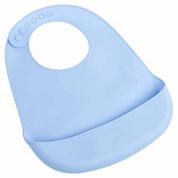 Babador De Silicone Soft Pimpolho Infantil Azul