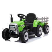 TRATOR ELETRICO 12V VERDE C/ CARRETINHA - IMPORTWAY