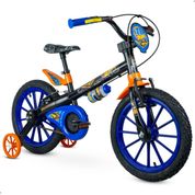 Bicicleta Hot Wheels Infantil Carro 5 anos Com rodinhas Nathor Aro 16