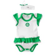 Body Vestido Bebê Palmeiras com Tiara Oficial