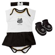 Kit Bebê Santos 3 Peças Menina Torcida Baby