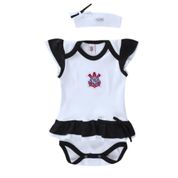 Body Vestido Corinthians Com e Tiara Oficial