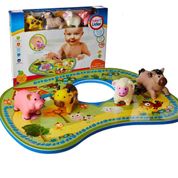Jogo De Brinquedos Para O Banho Fazendinha 5602, Lider, Em EVA E Vinil Atóxicos Bebês +12 Meses