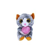 Gato de Pelúcia Cinza com Ovo Rosa 19cm Sentado S2 Toys Antialérgico e Fofo