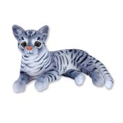 Gato de Pelúcia Deitado Fofy Toys Cinza Macio e Antialérgico –  Para Presentear
