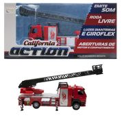 Caminhão Volvo Bombeiros Resgate - Som e Luz - California Action - 1/50 - California Toys